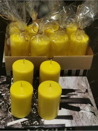iv candles İV candles Citronella Sineksavar Limon Sarısı 4'lü Baton Mum Limon Sarısı 7 x 7