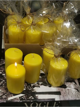 iv candles İV candles Citronella Sineksavar Limon Sarısı 4'lü Baton Mum Limon Sarısı 7 x 7