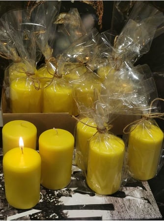 iv candles İV candles Citronella Sineksavar Limon Sarısı 4'lü Baton Mum Limon Sarısı 7 x 7