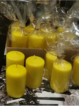 iv candles İV candles Citronella Sineksavar Limon Sarısı 4'lü Baton Mum Limon Sarısı 7 x 7