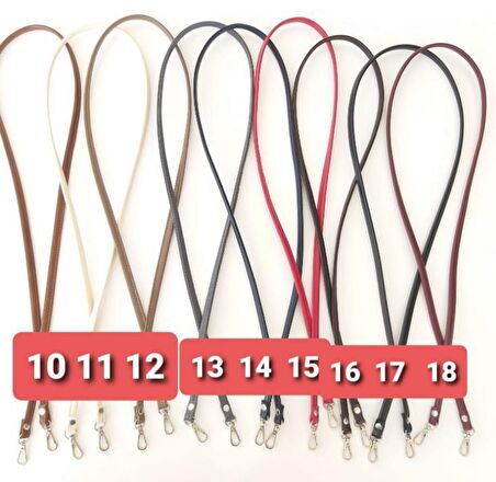 Spagetti Model Çanta Sapı Koyu Kahve Renk Light Gold Metal