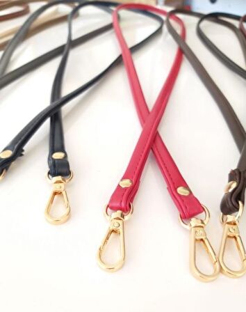 Spagetti Model Çanta Sapı Bordo Renk Gümüş Metal