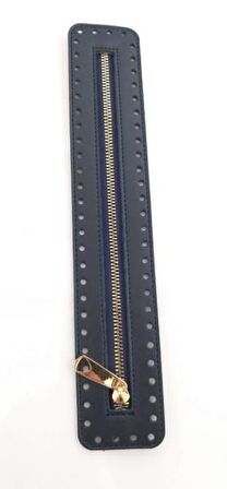 Derili Fermuar Yeni Model Lacivert 30 cm Light Gold