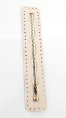 Derili Fermuar Yeni Model Krem 30 cm Light Gold