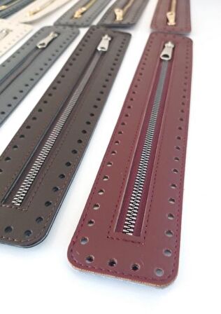 Derili Fermuar Yeni Model Bordo 30 cm Light Gold