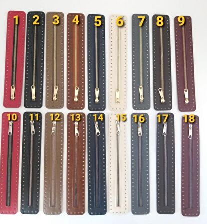 Derili Fermuar Yeni Model Koyu Kahve 30 cm Gümüş