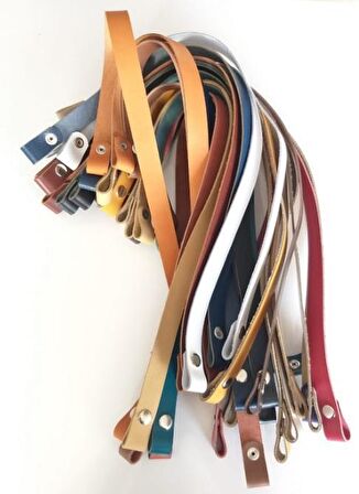 Gerçek Deri Çıtçıtlı Sap Mor