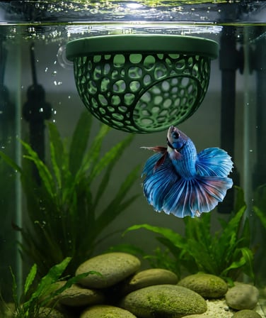 Modern Betta Balığı Dinlenme Alanı ve Üretim Yuvası – Akvaryum Aparatı