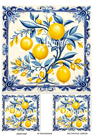 Limon Serisi LMN100 Limon Desenli Pirinç Dekopaj 30*42 cm