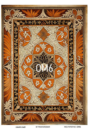 Oriental Mozaik Serisi OM6 Pirinç Dekopaj 30*42 cm