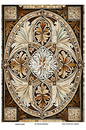 Oriental Mozaik Serisi OM27 Pirinç Dekopaj 30*42 cm