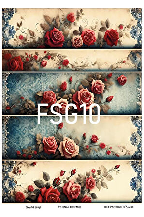 Gül Serisi FSG10 Pirinç Dekopaj 30*42 cm