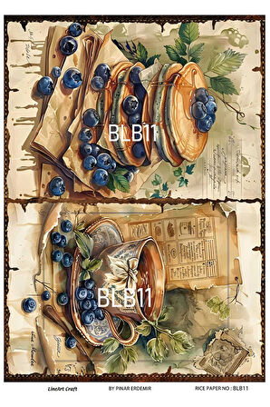 Blueberry Serisi BLB11 Pirinç Dekopaj 30*42 cm