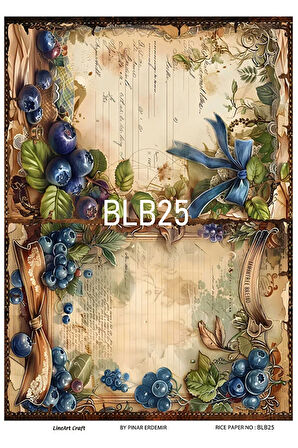 Blueberry Serisi BLB25 Pirinç Dekopaj 30*42 cm
