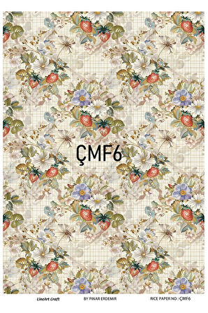 Çilek Serisi ÇMF6 Pirinç Dekopaj 30*42 cm