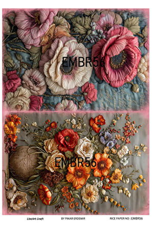 Embroidery Serisi EMBR56 Pirinç Dekopaj 30*42 cm