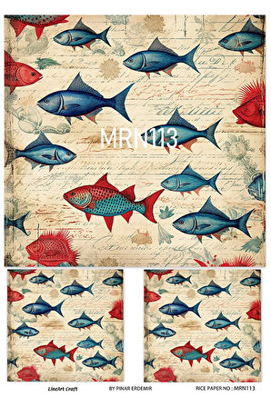 Marine Serisi MRN113 Pirinç Dekopaj 30*42 cm