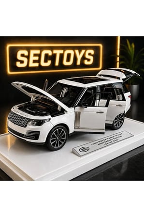 Range Rover Diecast Model Araba 1:24 Ölçek Sesli Işıklı Land Rover Range Rover Diecast Model Araba