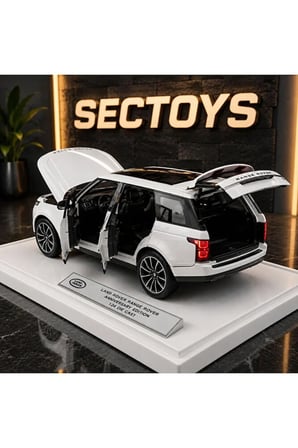 Range Rover Diecast Model Araba 1:24 Ölçek Sesli Işıklı Land Rover Range Rover Diecast Model Araba