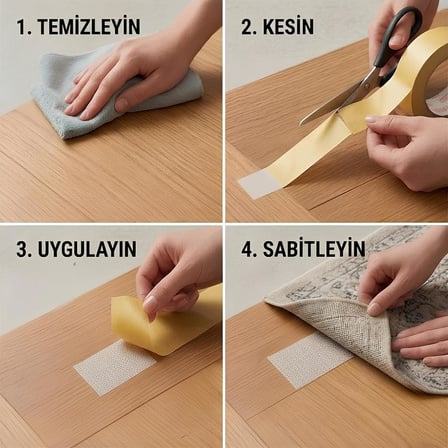 Halı Kaydırmaz Bant, Halı Yapıştırıcı Bant 5 metre uzunluk x 48 mm genişlik