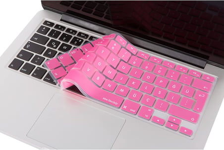 MacBook Türkçe Q Klavye Koruyucu Silikon – MacBook Air 13 A1369 A1466 &amp; Pro A1278 A1425 A1502 A1286 A1398 Uyumlu – Ultra İnce Siyah