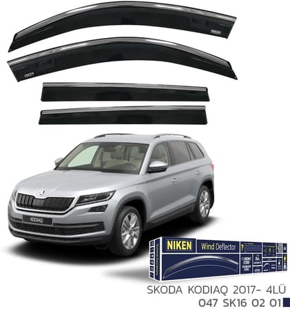 Skoda Kodiaq Niken Kromlu Cam Rüzgarlığı 4lü Set 2017 ve Üstü