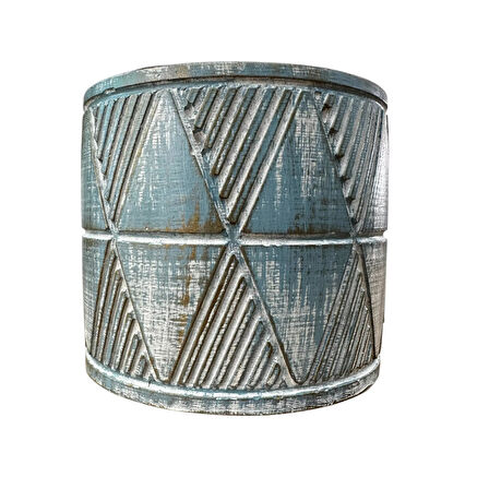 Bitki Tasarımı Ev dekorasyon Mavi Eskitme Piramit Beton Saksı Çiçeklik Saksılık