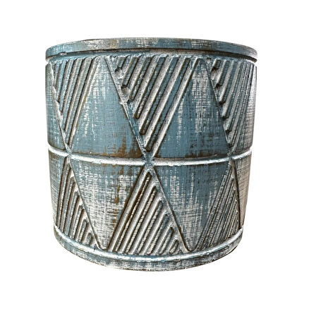 Bitki Tasarımı Ev dekorasyon Mavi Eskitme Piramit Beton Saksı Çiçeklik Saksılık