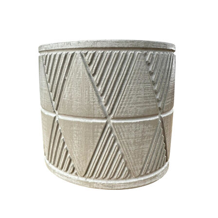 Bitki Tasarımı Ev dekorasyon Bej Piramit Beton Saksı Çiçeklik Saksılık