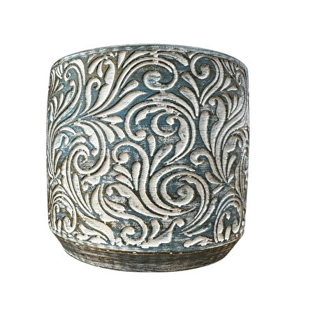 Bitki Tasarımı Ev dekorasyon Mavi Eskitme Çiçek Desen Beton Saksı Çiçeklik Saksılık