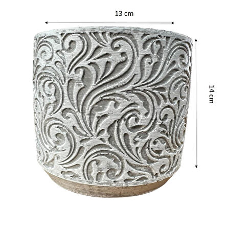 Bitki Tasarımı Ev dekorasyon Gri Çiçek Desen Beton Saksı Çiçeklik Saksılık