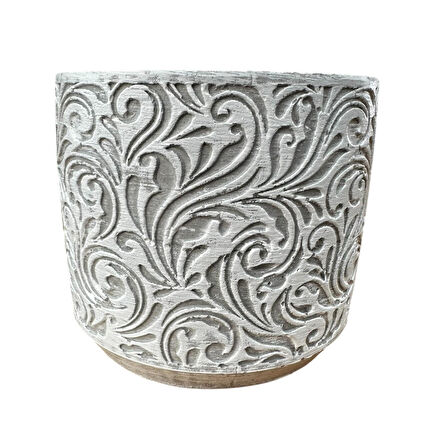 Bitki Tasarımı Ev dekorasyon Gri Çiçek Desen Beton Saksı Çiçeklik Saksılık