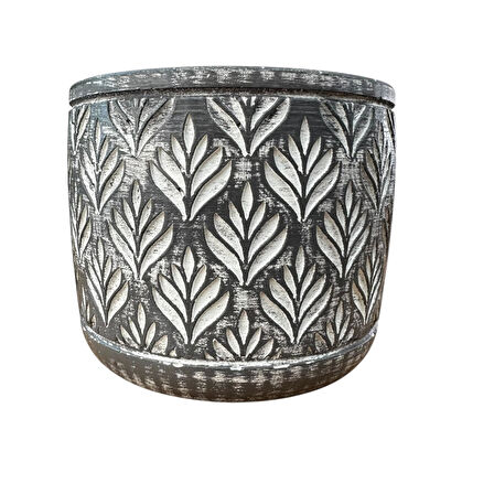 Bitki Tasarımı Ev dekorasyon Antrasit Lotus Beton Saksı Çiçeklik Saksılık