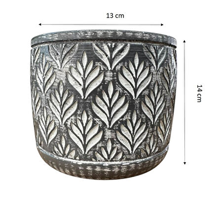 Bitki Tasarımı Ev dekorasyon Antrasit Lotus Beton Saksı Çiçeklik Saksılık