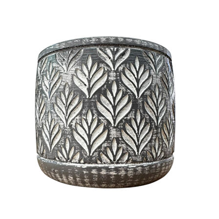 Bitki Tasarımı Ev dekorasyon Antrasit Lotus Beton Saksı Çiçeklik Saksılık