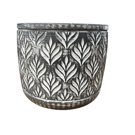 Bitki Tasarımı Ev dekorasyon Antrasit Lotus Beton Saksı Çiçeklik Saksılık