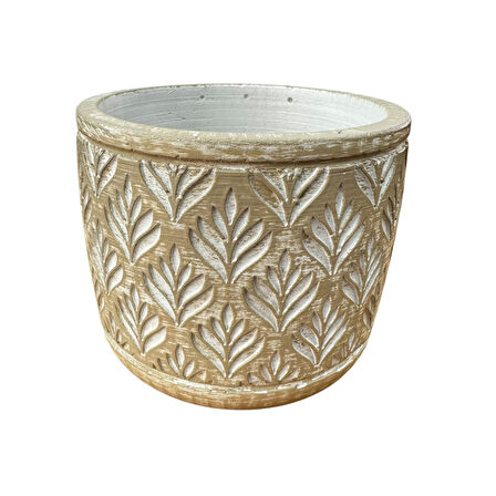 Bitki Tasarımı Ev dekorasyon Bej Lotus Beton Saksı Çiçeklik Saksılık