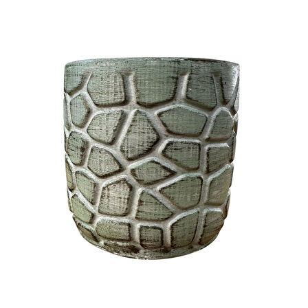 Bitki Tasarımı Ev dekorasyon Yeşil Eskitme Yonca Beton Saksı Çiçeklik Saksılık