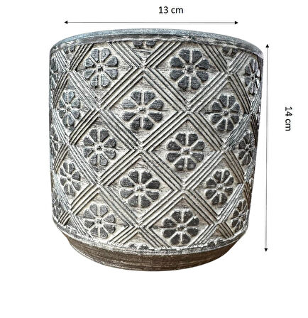 Bitki Tasarımı Ev dekorasyon Gri Yonca Beton Saksı Çiçeklik Saksılık