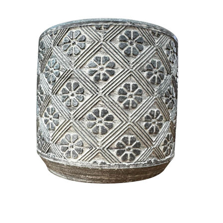 Bitki Tasarımı Ev dekorasyon Gri Yonca Beton Saksı Çiçeklik Saksılık