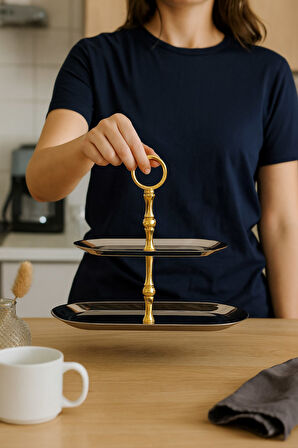 2 Katlı Kayık Tepsi Paslanmaz Çelik Sunumluk,Kurabiyelik,Makaronluk,Söz,Nişan Masa Aksesuarı,Çeyiz