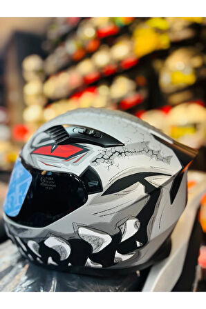 FAZER RİSKY SİYAH VİZÖR MATT GREY FULL FACE GÜNEŞ VİZÖRLÜ MOTOSİKLET KASKI