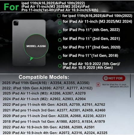 Ipad Air 11 M2/m3 Uyumlu 360° Döner Manyetik Türkçe Q Klavyeli Kılıf (Rgb Işıklı – Trackpad’li) (360Dönen)