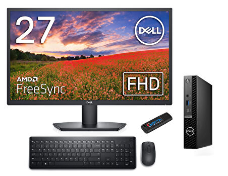 Dell Pc Optıplex 7020MFF Intel Core I5-14500T 96GB Ddr5 512GB SSD WINDOWS11HOME 27" Fullhd Mon. Masaüstü Bilgisayar CN007O7020MFF57+ZETTAUSBBELLEK
