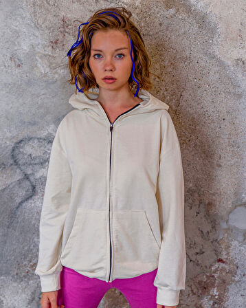 Erkek Çocuk  Genç Kapüşonlu Fermuarlı Sweatshirt