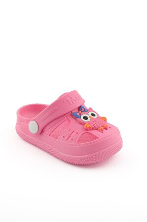 Daye Ortopedik Kaydırmaz Tabanlı Hayvan Figürlü Çocuk Sandalet Terlik Pembe-23-24