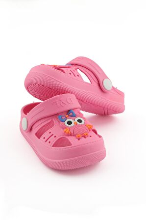 Daye Ortopedik Kaydırmaz Tabanlı Hayvan Figürlü Çocuk Sandalet Terlik Pembe-23-24