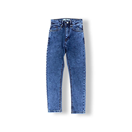 Çocuk Unisex Düğme Detaylı Jean