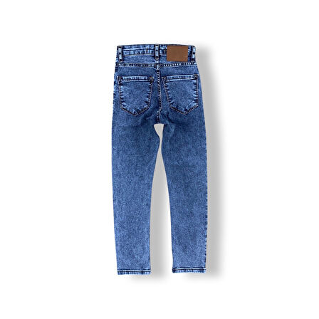 Çocuk Unisex Düğme Detaylı Jean