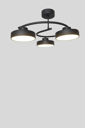 Dönence Led Siyah Renk Modern Tasarım Enerji Tasarruflu Üç Renk Işık Ledli Dekoratif Avize Salon Yemek Odası